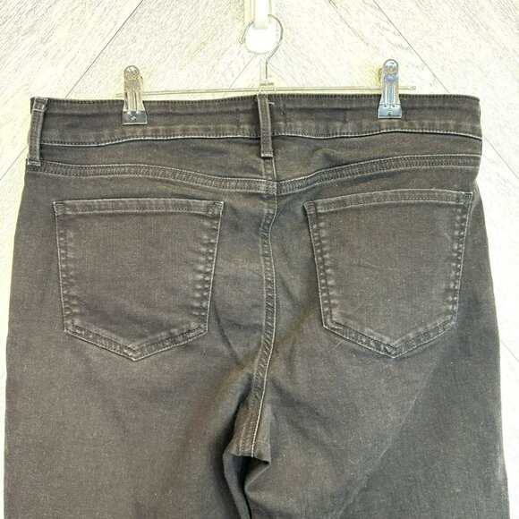 NYDJ Jeans Marilyn Straight Womens Size 12 Black Denim Stretch 27" Inseam - Picture 3 of 5